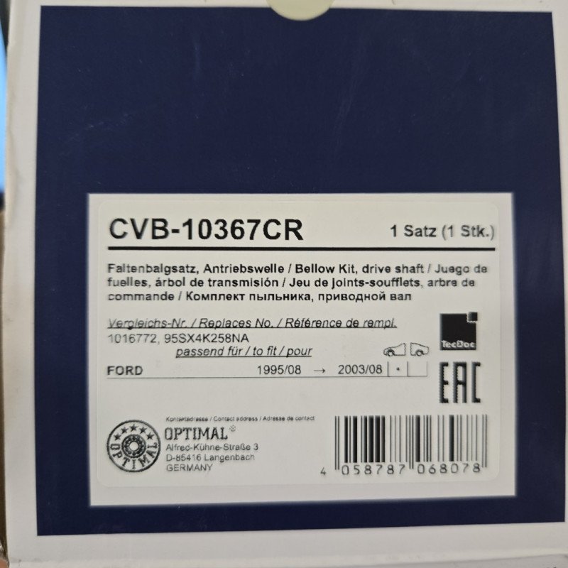 OPTIMAL CVB-10367CR Bellow Set, drive shaft for FORD FIESTA MK4
