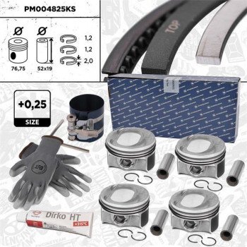 Piston Set, repair kit ET ENGINETEAM for VAG group engines  1.4 TFSI 1390ccm