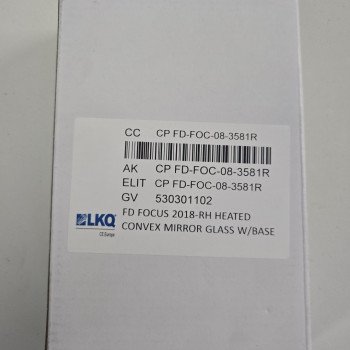 FORD FOCUS 2018-RH HEATED CONVEX MIRROR GLASS W/BASE CP FD-FOC-08-3581R