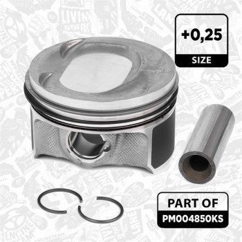 Piston Set, repair kit ET ENGINETEAM for VAG group engines  1.4 TFSI 1390ccm
