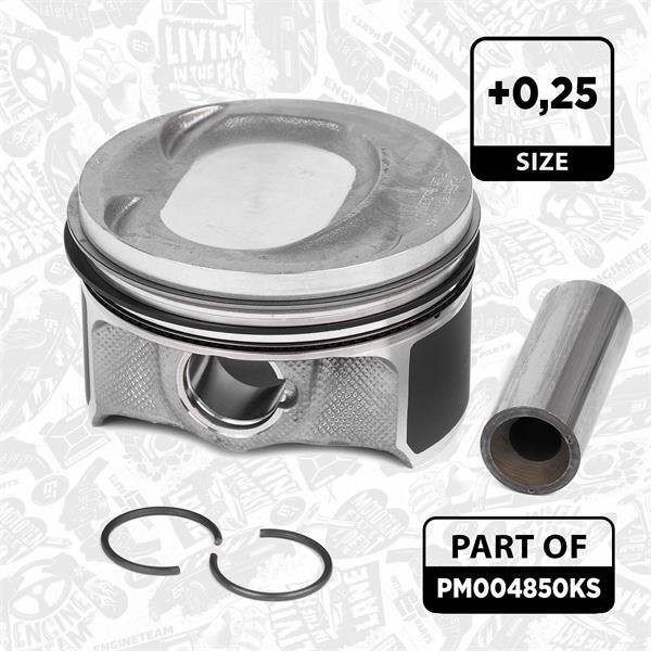 Piston Set, repair kit ET ENGINETEAM for VAG group engines  1.4 TFSI 1390ccm