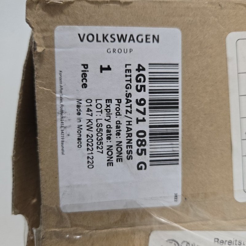 4G5971085 Audi A6 4G PDC Sensors Parking Aid Wiring Harness