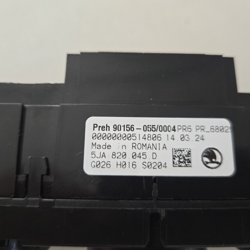 SKODA RAPID 2016 fresh air and heater controls for vehicles with air condition