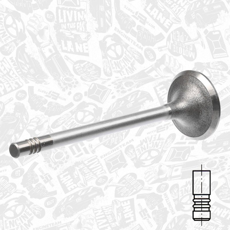 4x SET ET ENGINETEAM Inlet valves 28,5mm, Intake Side, Chromed for 2.0 CDTi