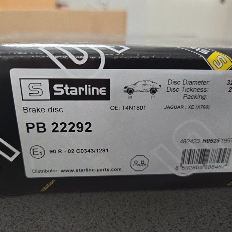 Brake disc STARLINE for JAGUAR XE 03/15 - ...